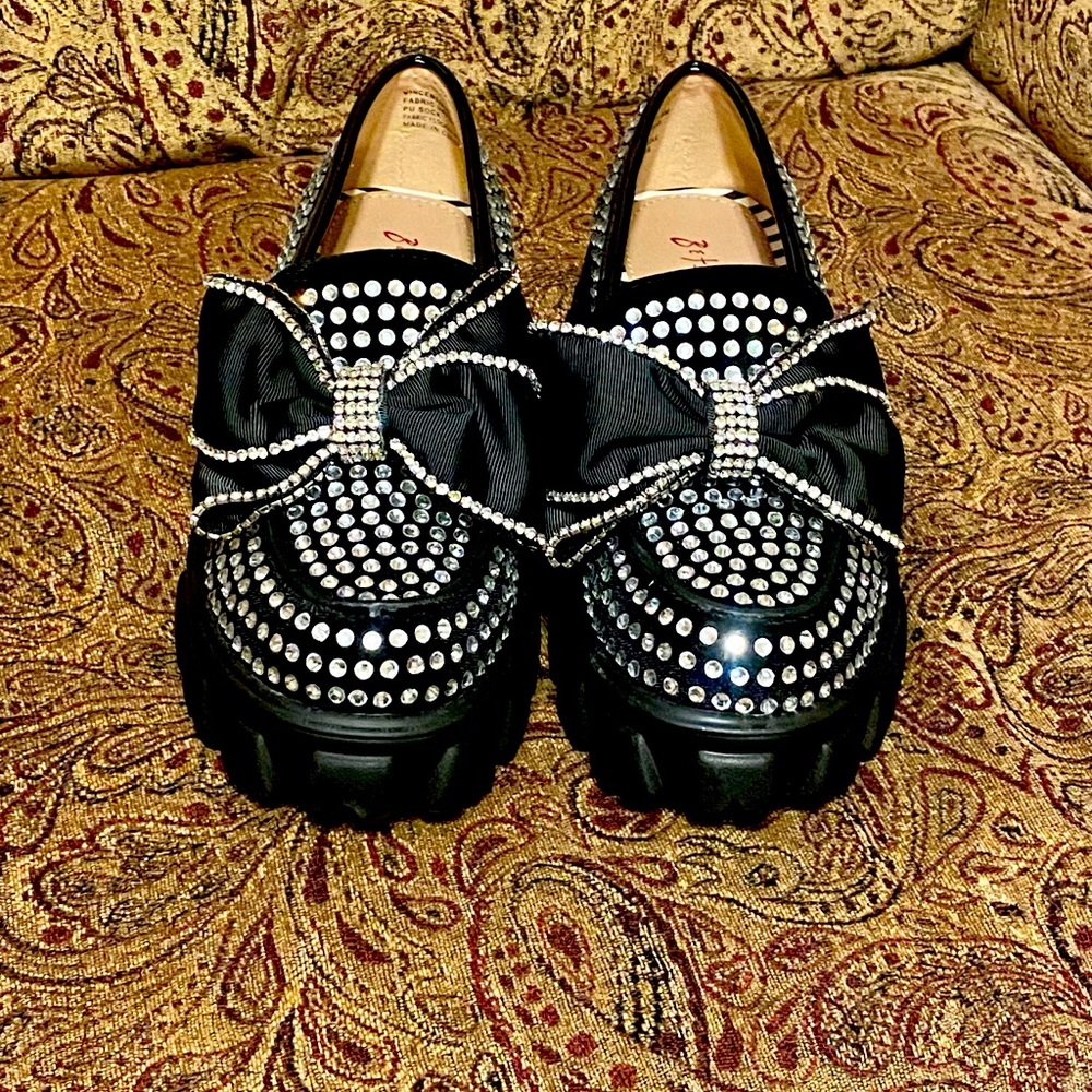Betsy Johnson Rhinestone Loafers